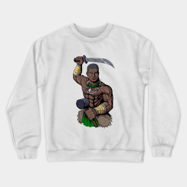 God of Yoruba religion - Ogun Crewneck Sweatshirt by Modern Medieval Design